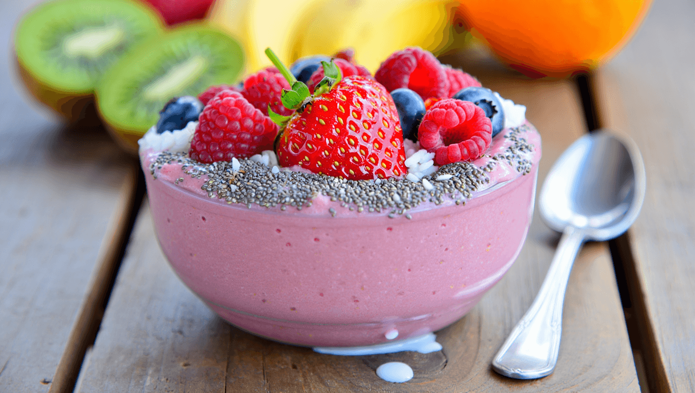 Chia seed smoothie bowl