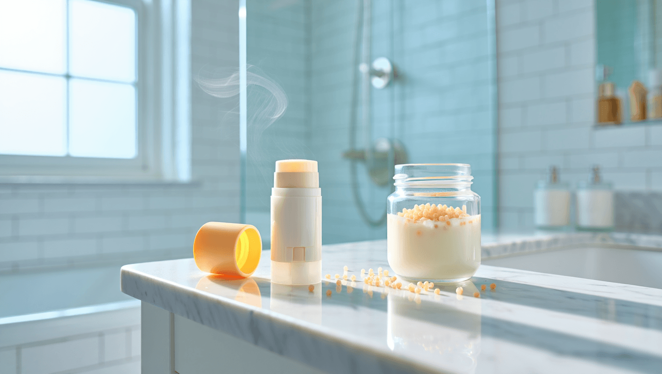 Pharmacie : ce d&eacute;odorant stick-en-cr&egrave;me, not&eacute; 100/100 sur Yuka, enrichi en ferments probiotiques cible les bact&eacute;ries