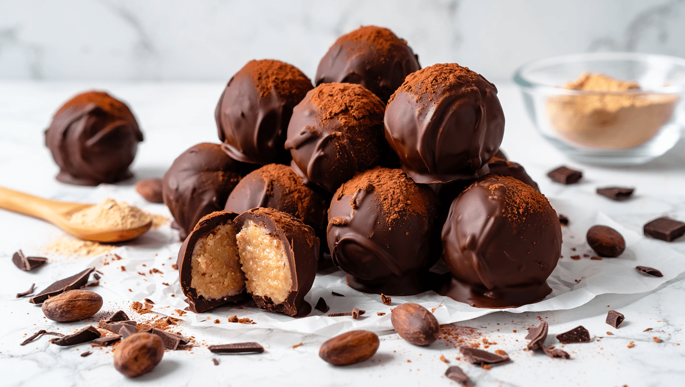 Dark Chocolate Protein Truffles Recipe