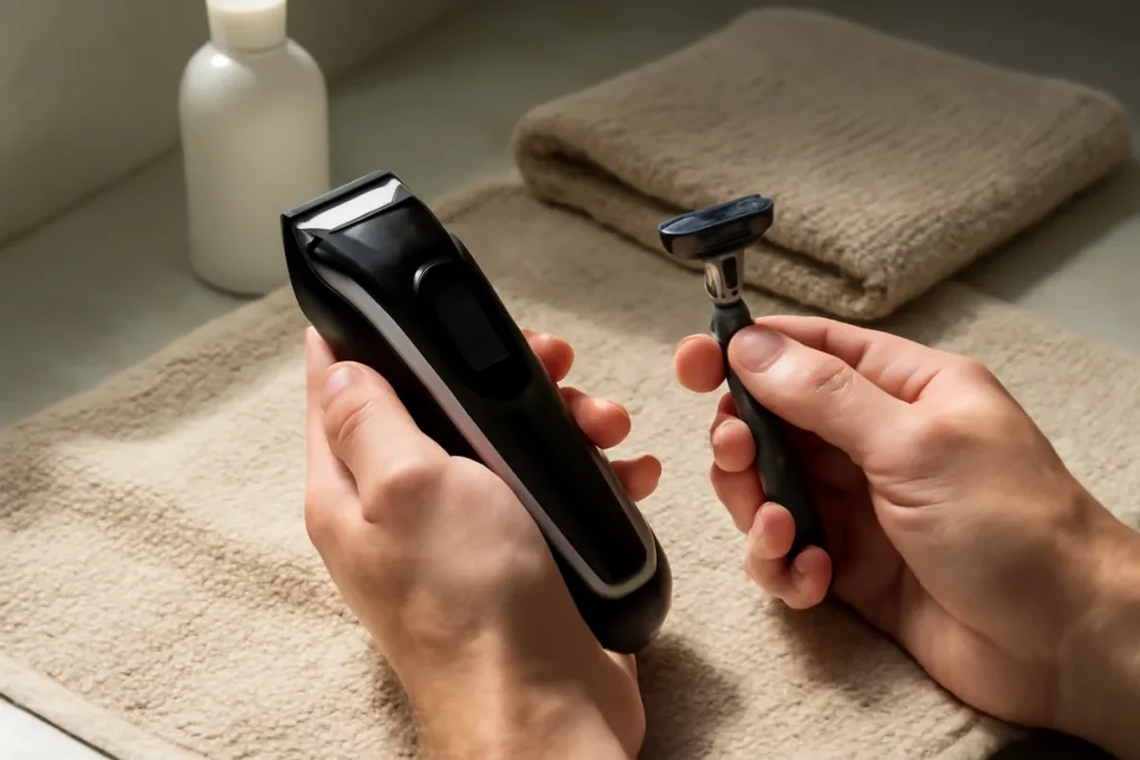 Tondeuse ou rasoir : quel appareil choisir selon les zones du corps ?
