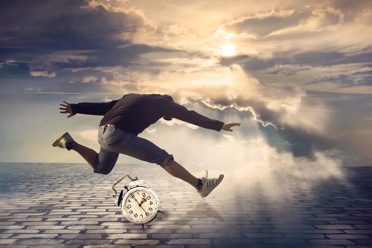 Schéma simplifié du rythme circadien et d'une horloge pour illustrer le métabolisme